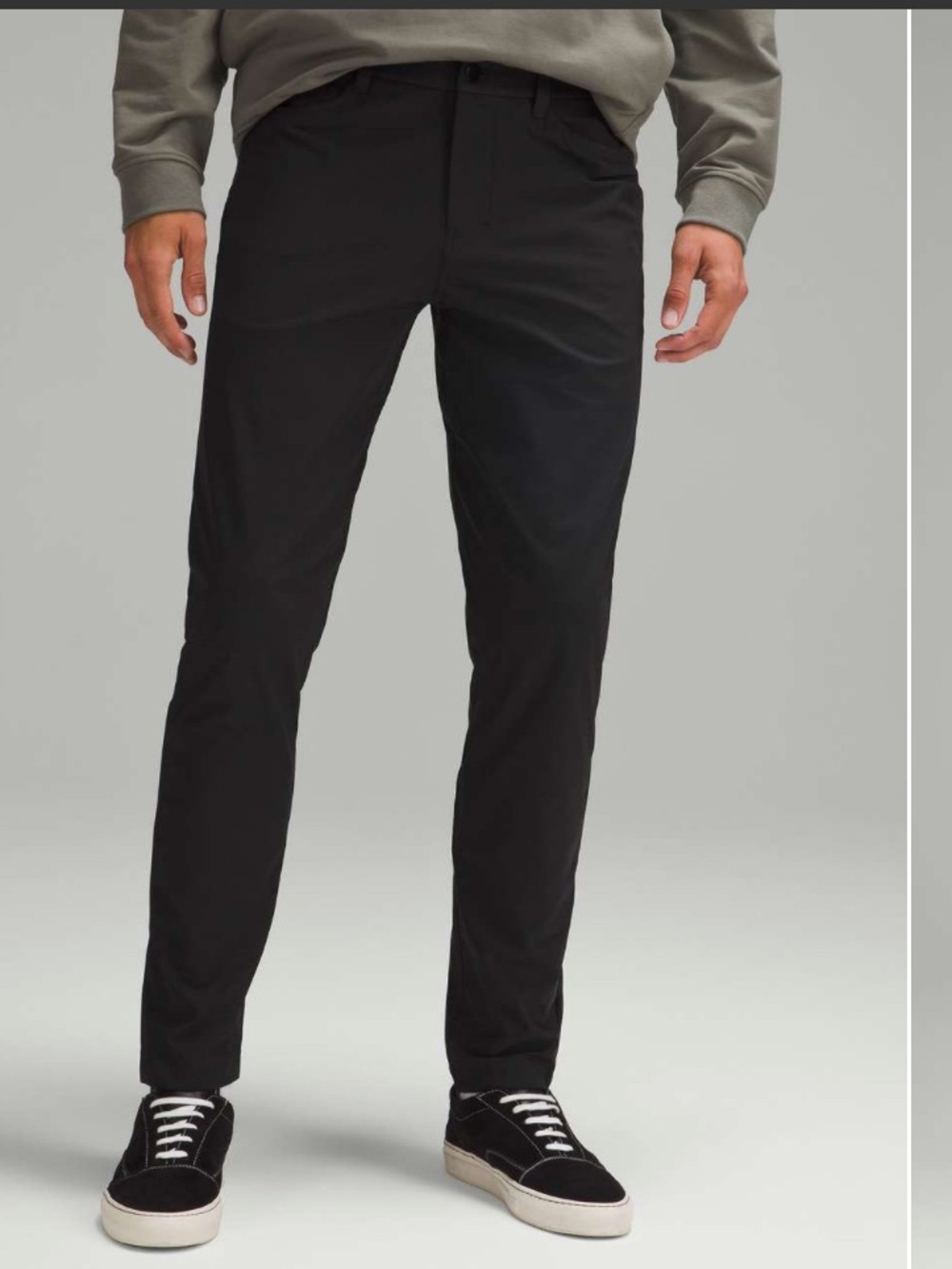 Lululemon ABC Slim-Fit 5 Pocket Pant 36W 28L Warpstreme Black Men’s